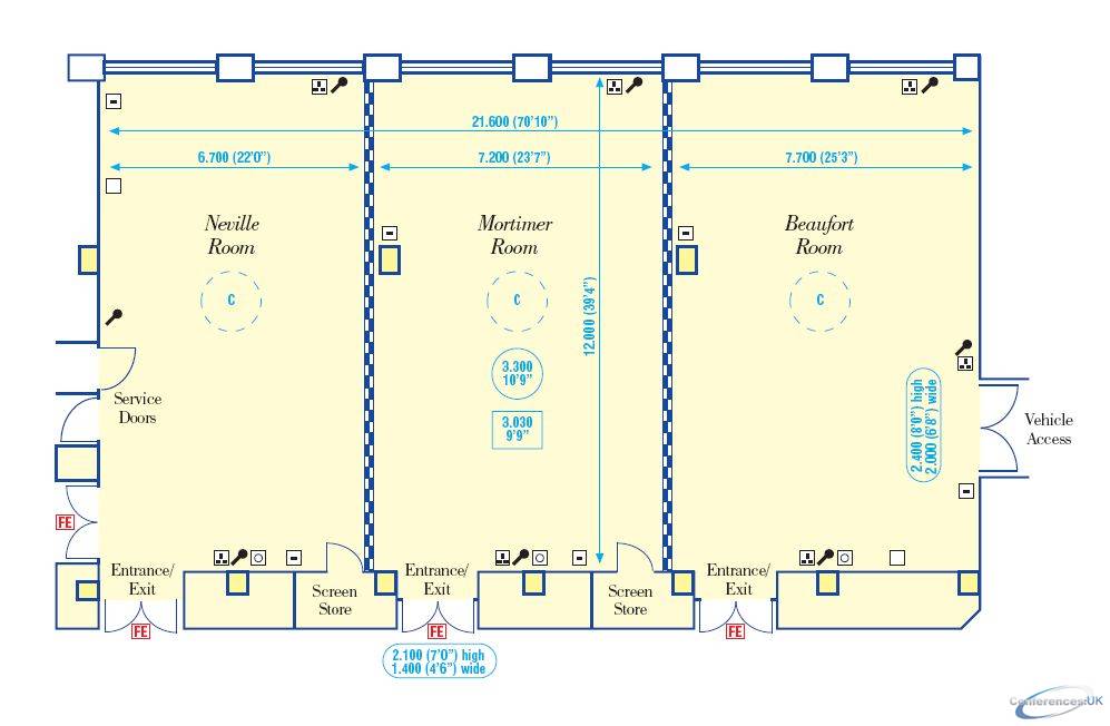 Floor plan for Blackpool Hotel Conference Centre and Spa129