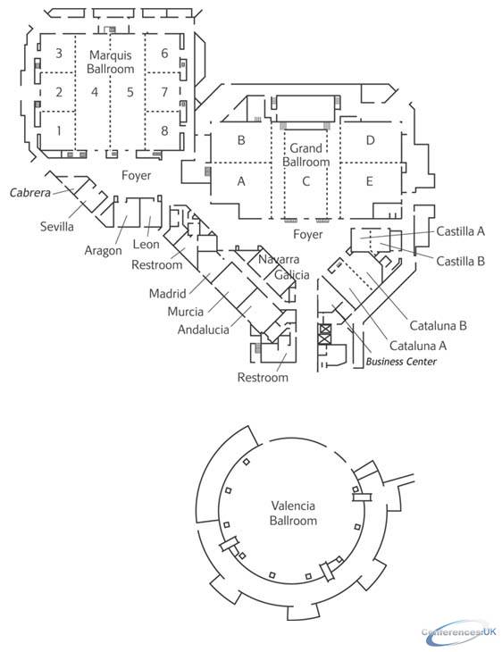 Floor plan for JW Marriott Las Vegas Resort Spa and Golf